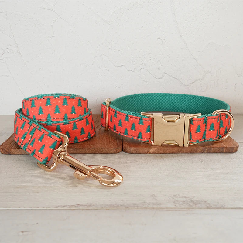 Christmas Trees - Red Collar & Leash Set