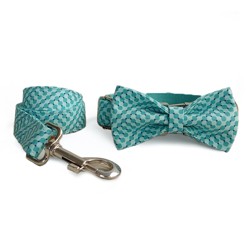 Personalized Del Mar Bow Tie Collar & Leash Set