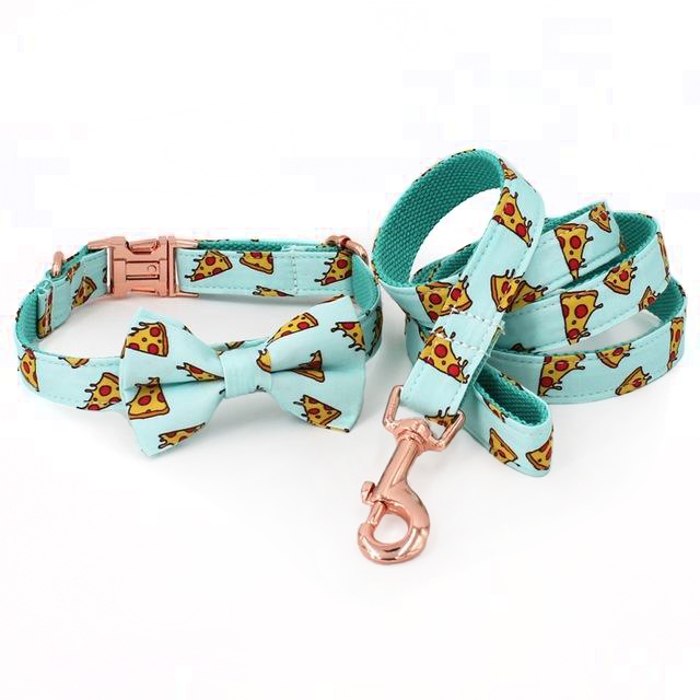 Pizza Party Collar & Leash Set