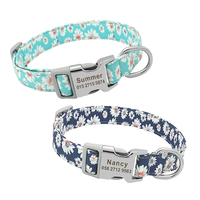 Personalized Flower Child Collar