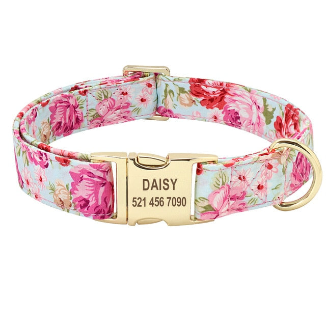 Personalized Floral Collar