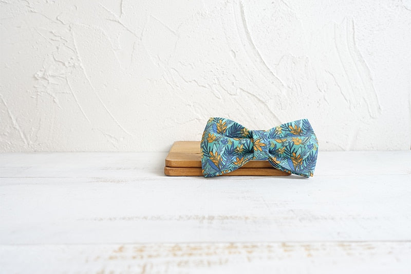 Personalized Leaf Collar & Bow Tie