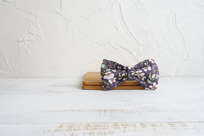 Personalized Midnight Flower Collar & Bow Tie