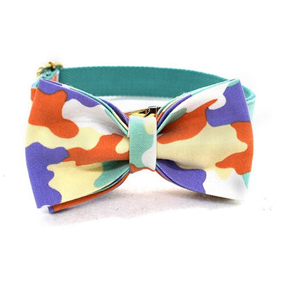 Personalized Colorful Camo Collar & Leash Set
