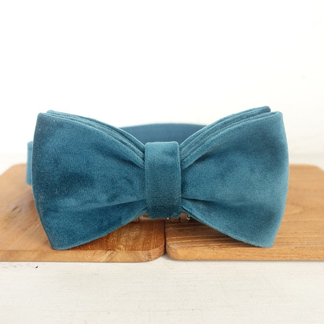Personalized Emerald Collar & Bow Tie