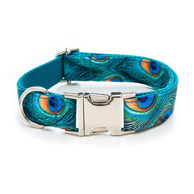 Personalized Peacock Collar & Leash Set