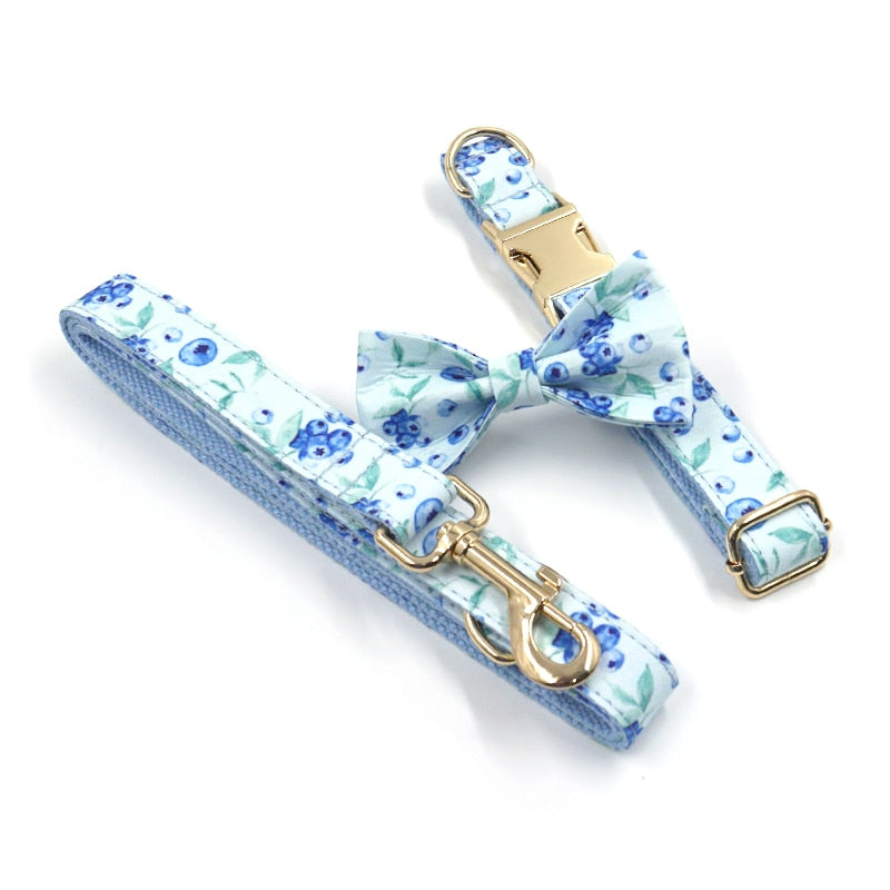 Personalized Blueberry Bliss Collar & Leash Set